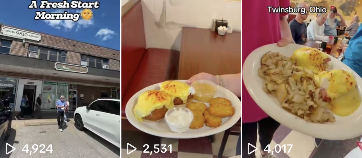 TikTok views for Fresh Start Diner: 4,924 · 2,531 · 4,017