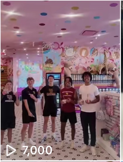 The crew stops in