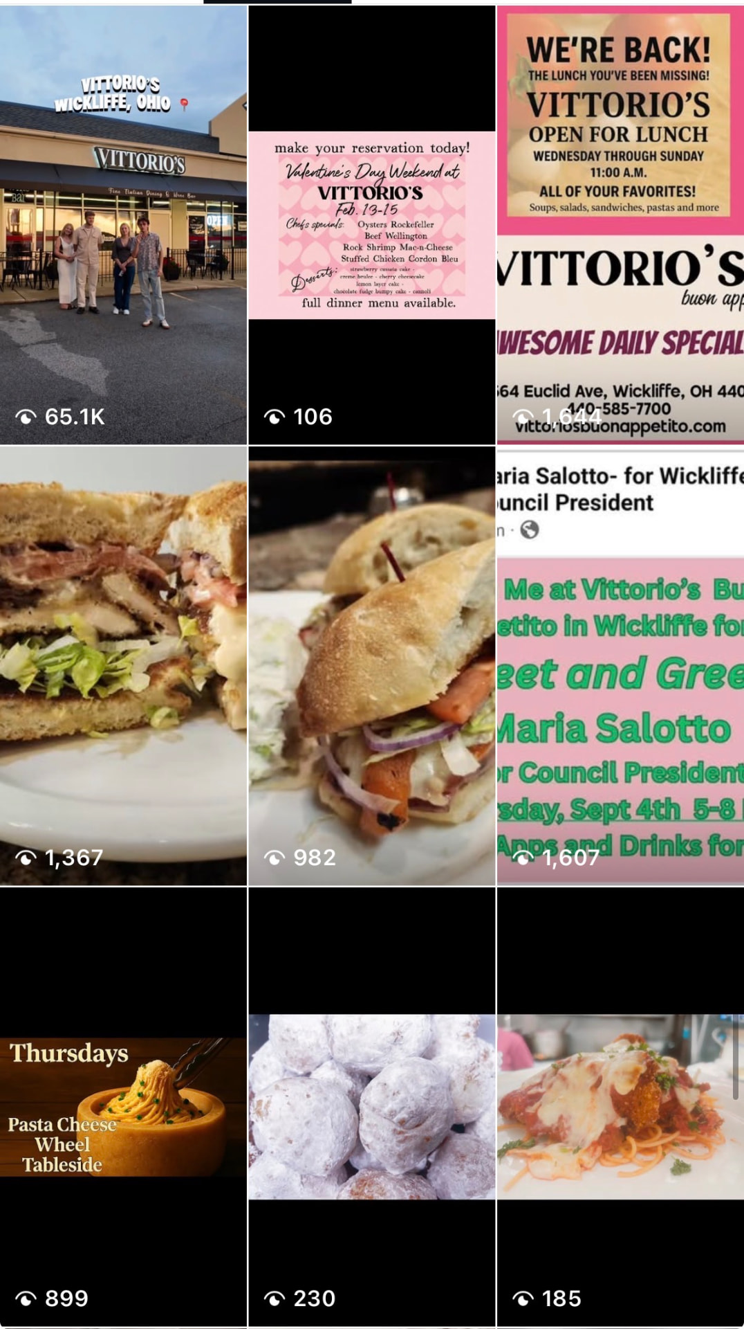 Instagram results for Vittorio's