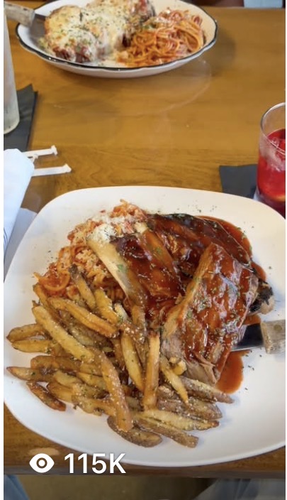 Ribs, fries, & red sauce