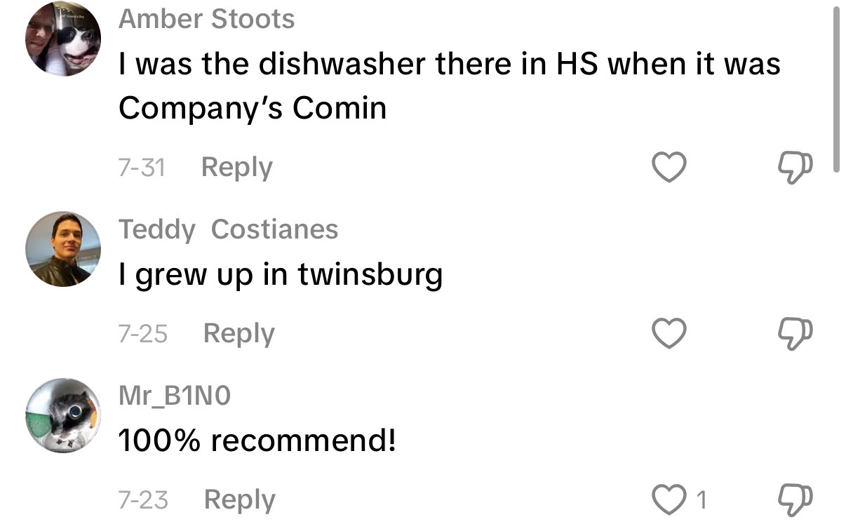 Comments: I grew up in Twinsburg, 100% recommend