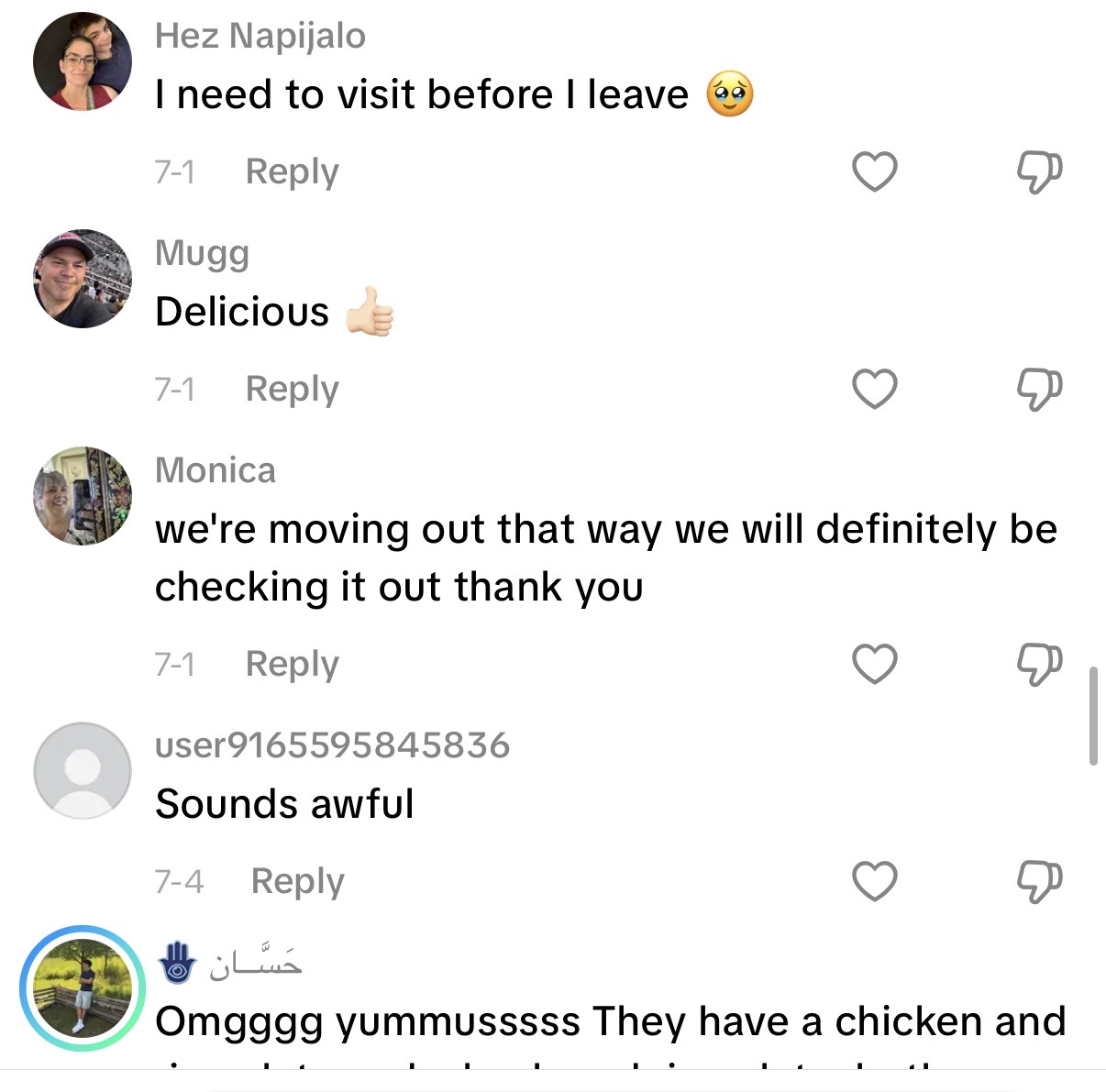 Comments: I need to visit before I leave