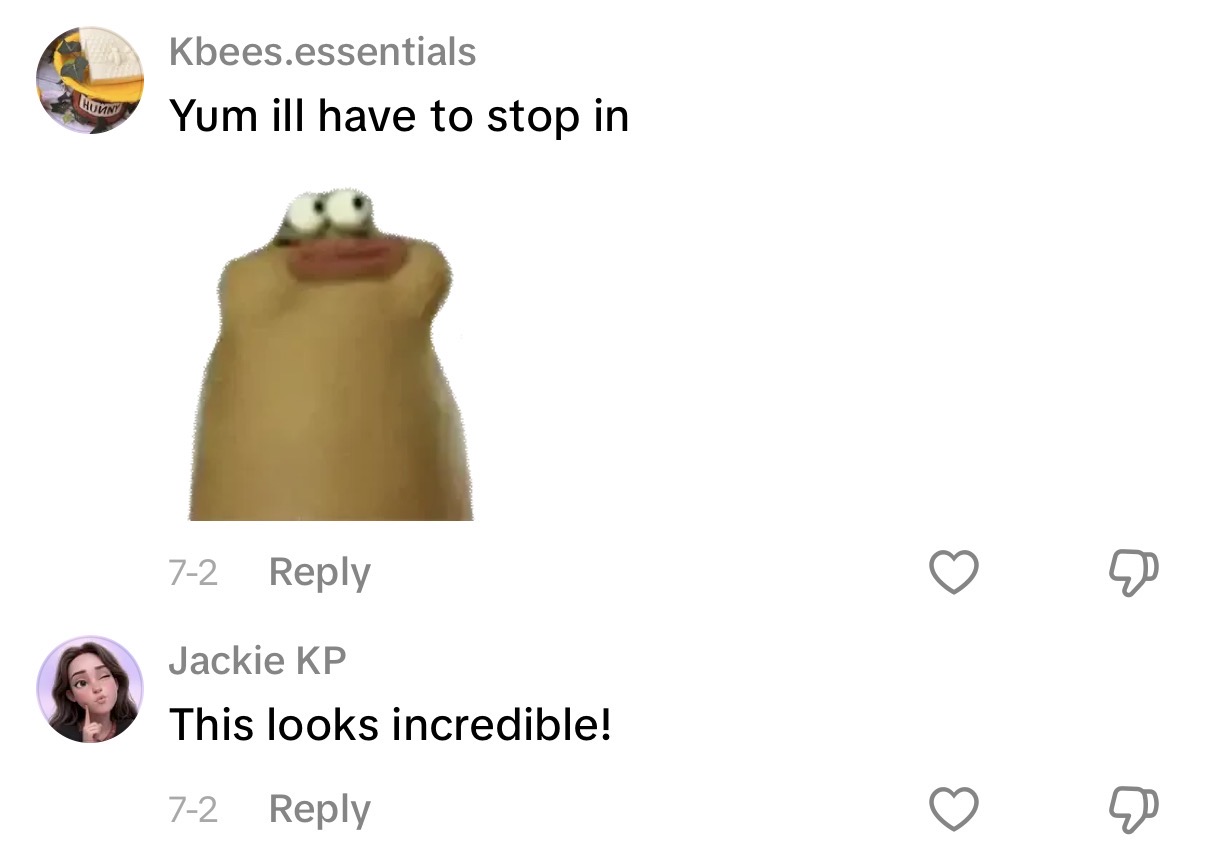 Comment: yum ill have to stop in