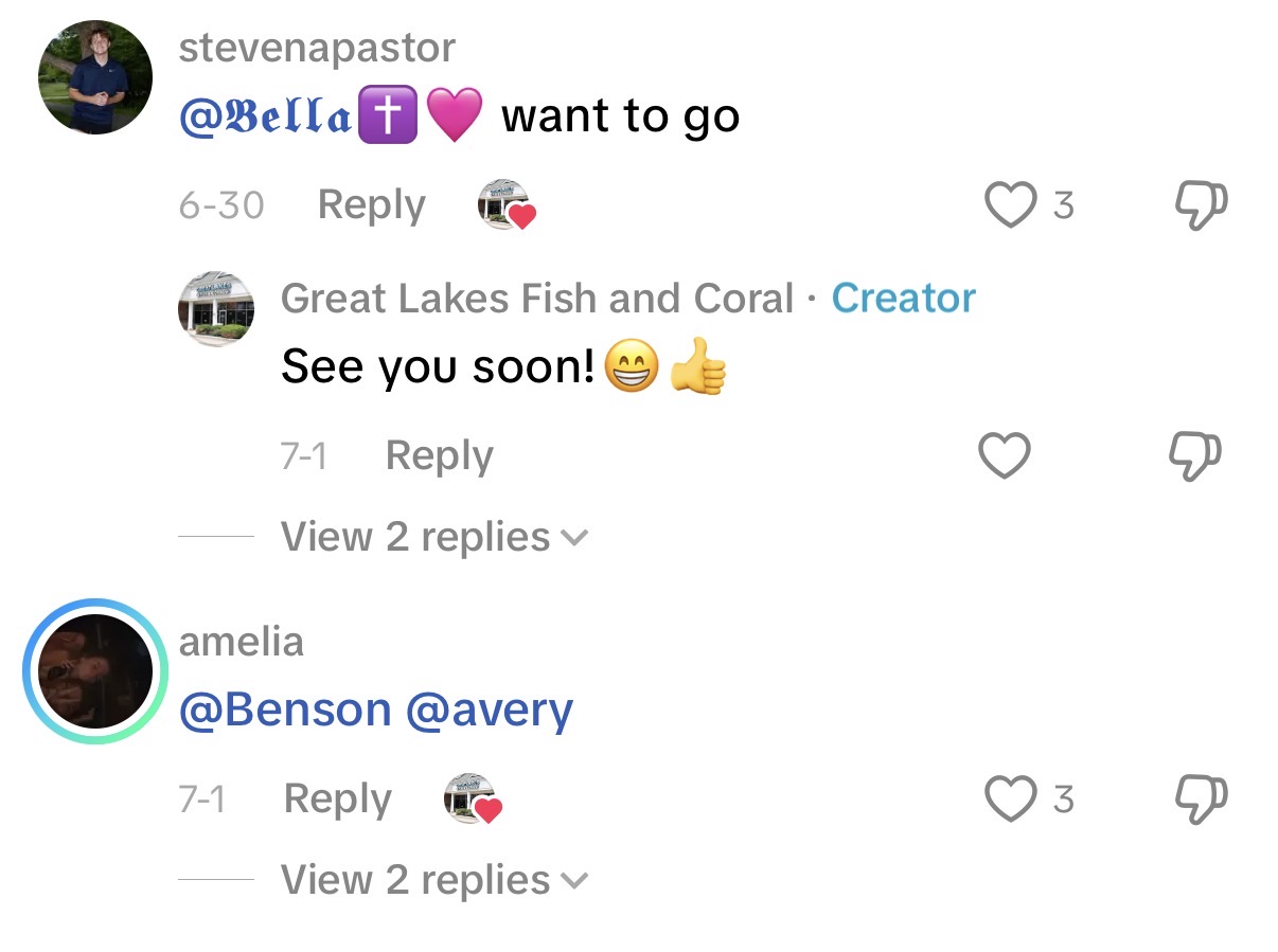 Comments tagging friends — See you soon!