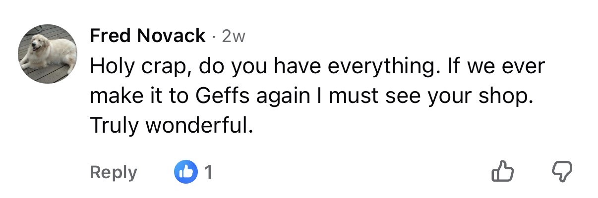 Comment: Holy crap, do you have everything. Truly wonderful