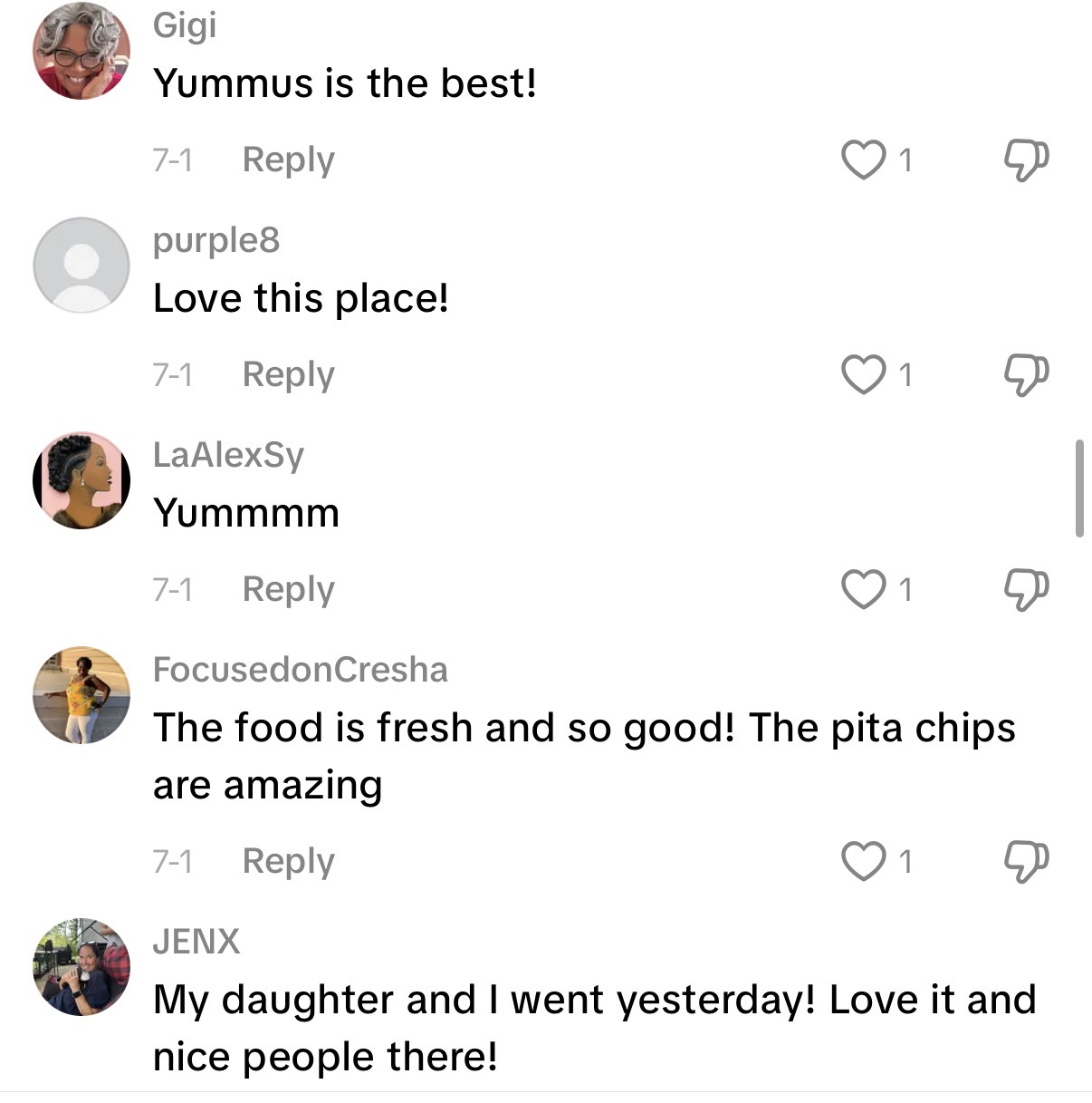 Comments: Yummus is the best, love this place
