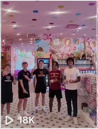 The crew stops in